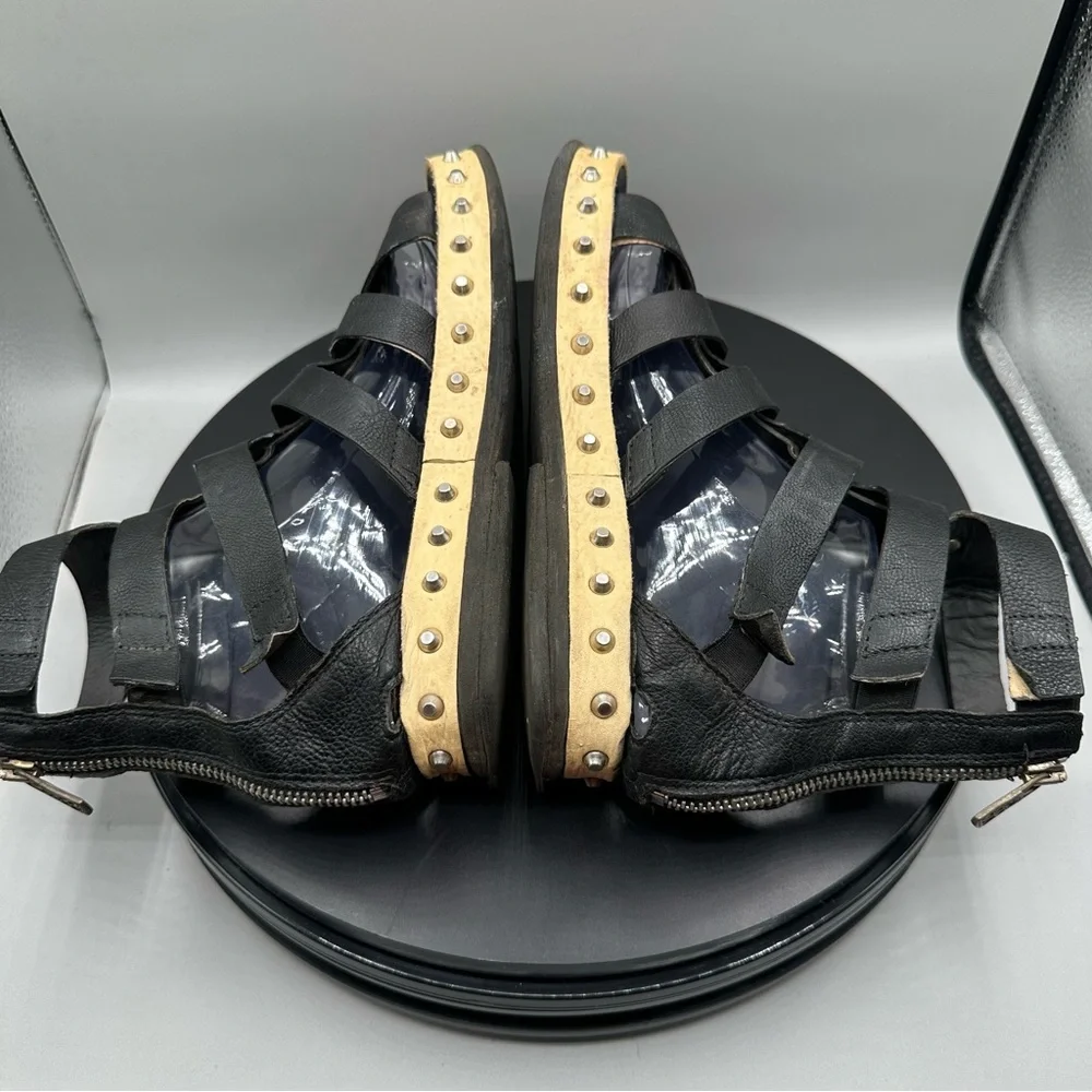 A.S. 98 Leather Studded Gladiator Sandals Women EU 39 Black - Picture 7 of 13